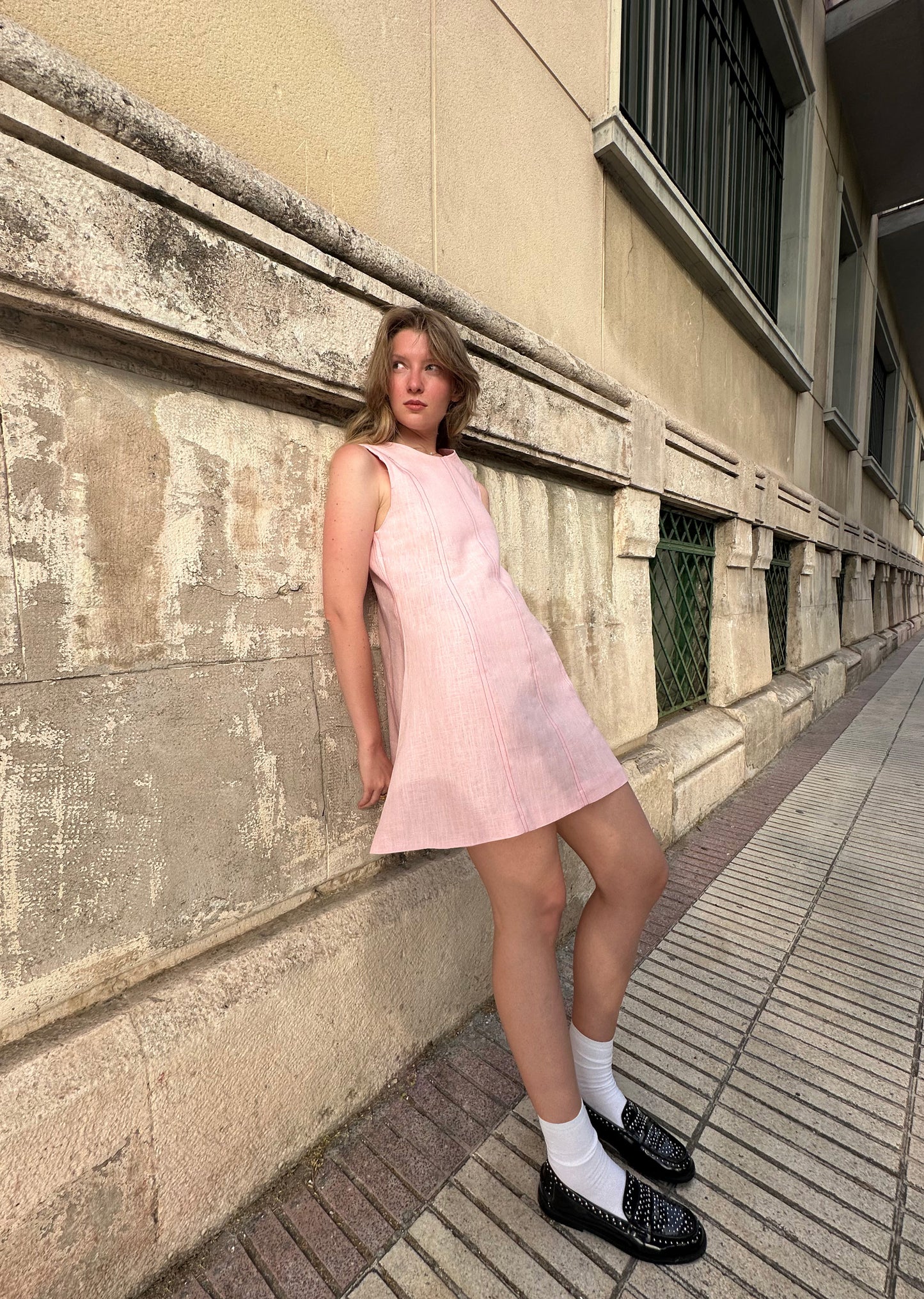 VESTIDO MINI ROSÉ