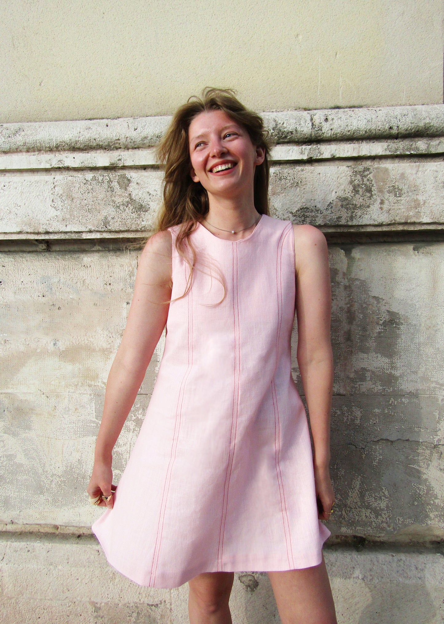 VESTIDO MINI ROSÉ