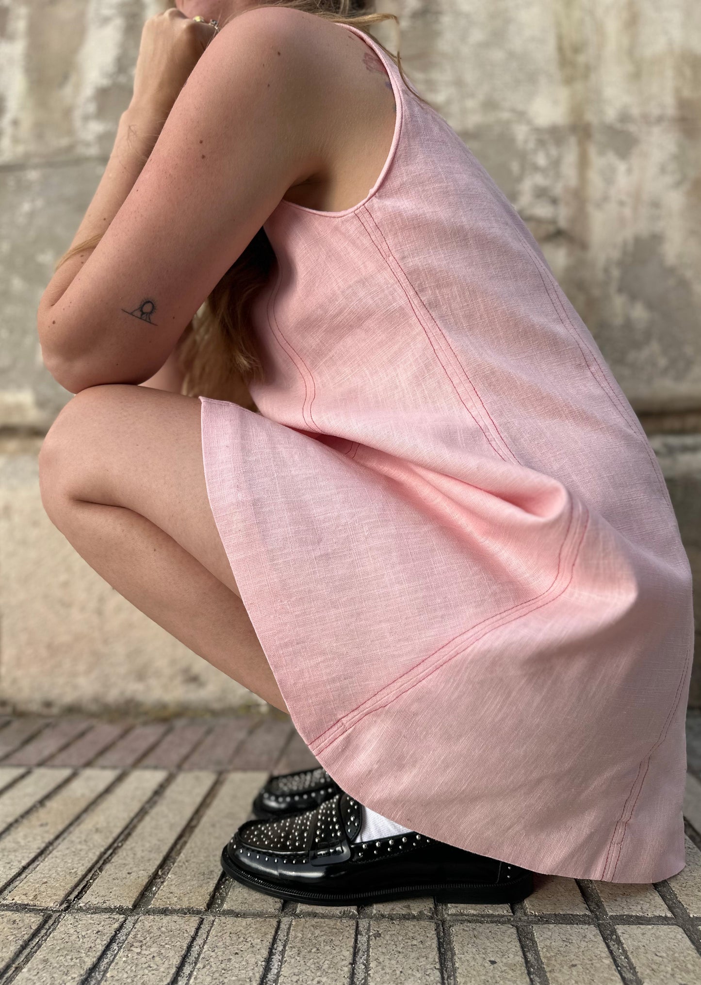 VESTIDO MINI ROSÉ