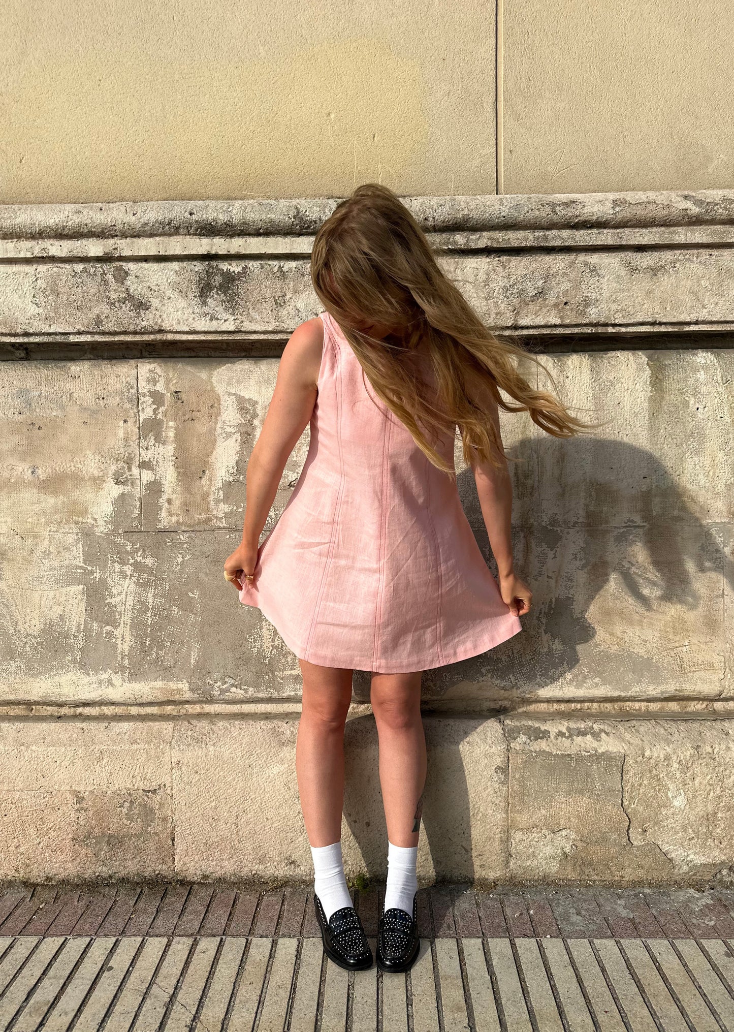 VESTIDO MINI ROSÉ