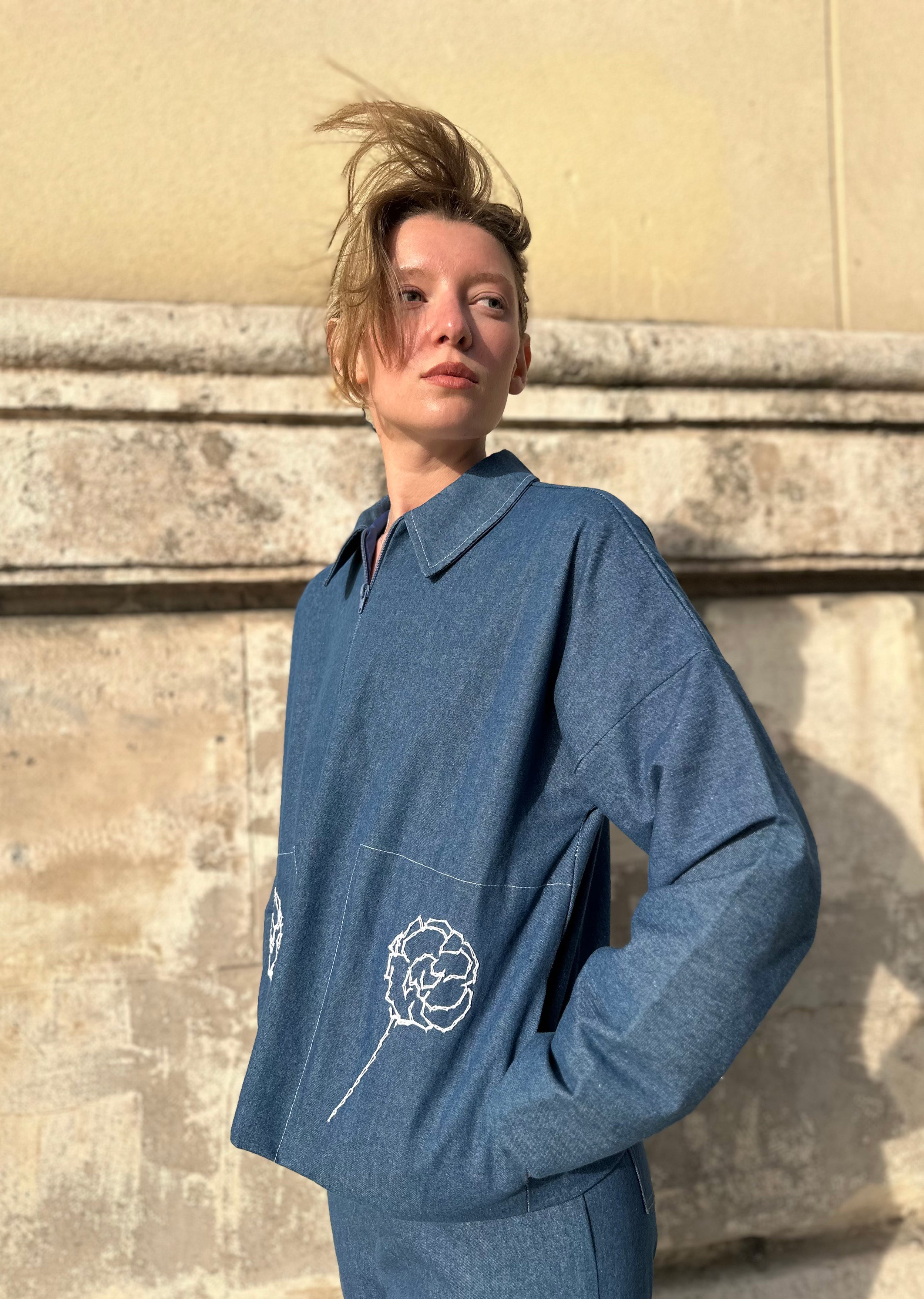 CHAQUETA CLAVEL DENIM