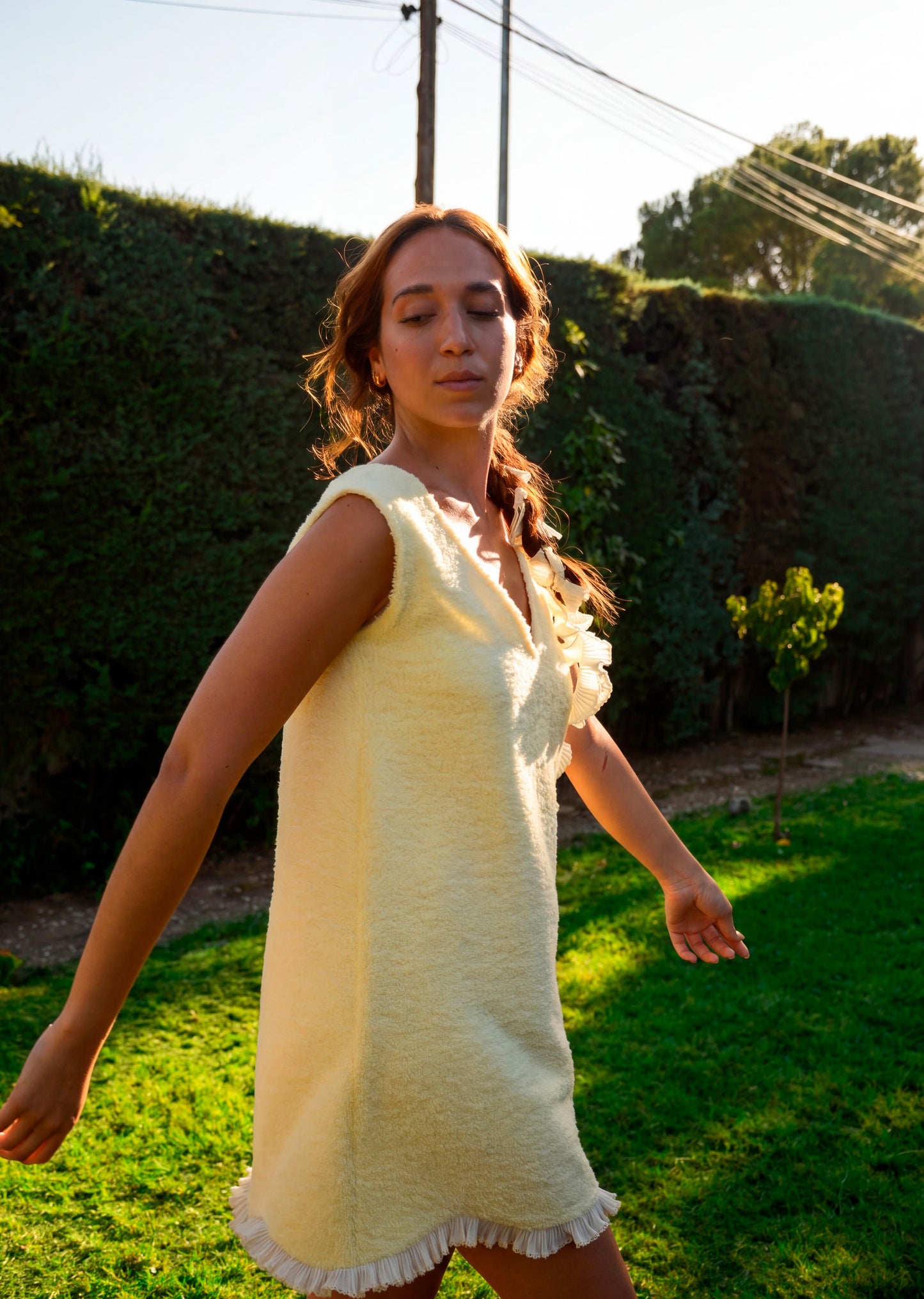 VESTIDO TOALLA AMARILLO