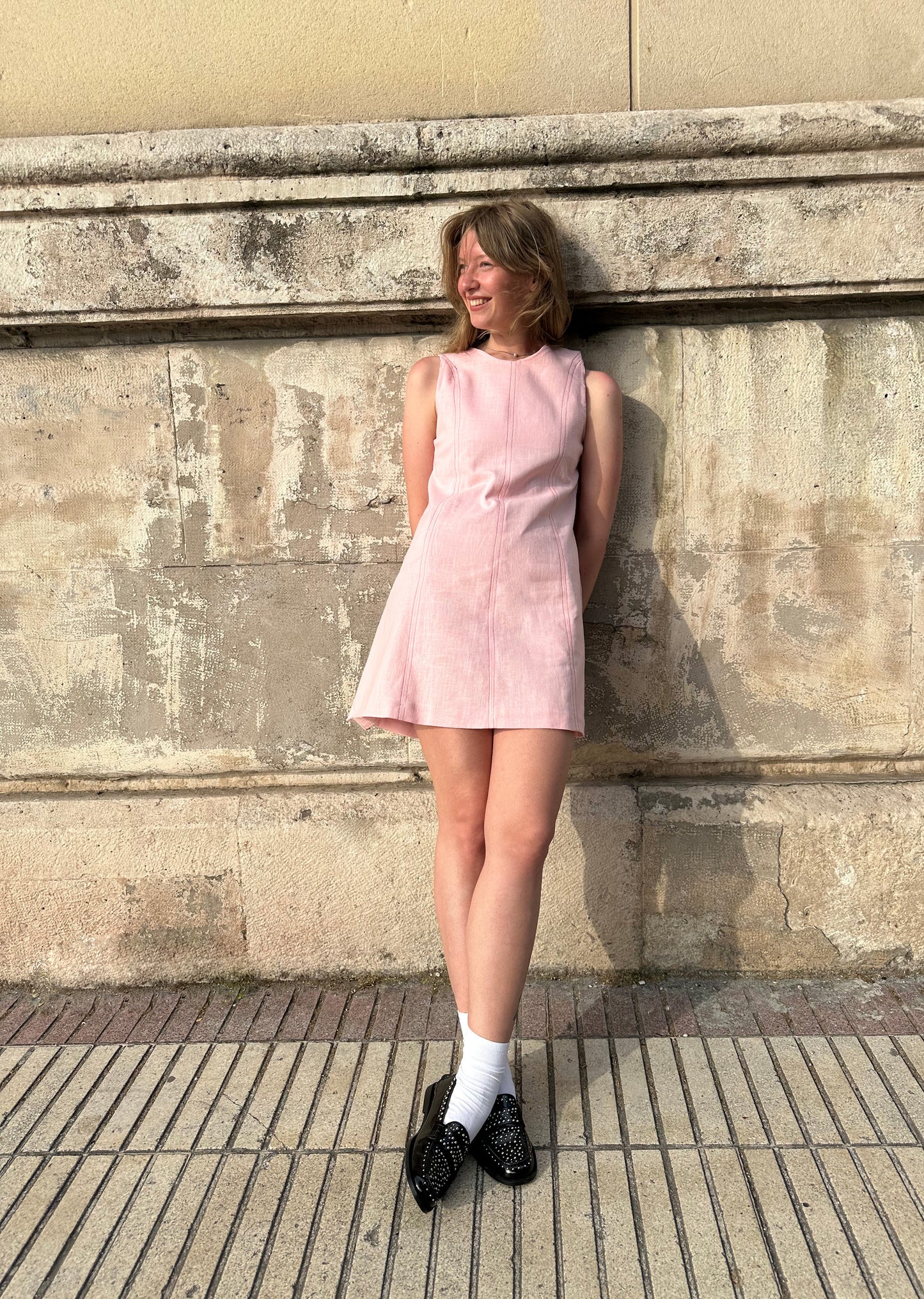 VESTIDO MINI ROSÉ