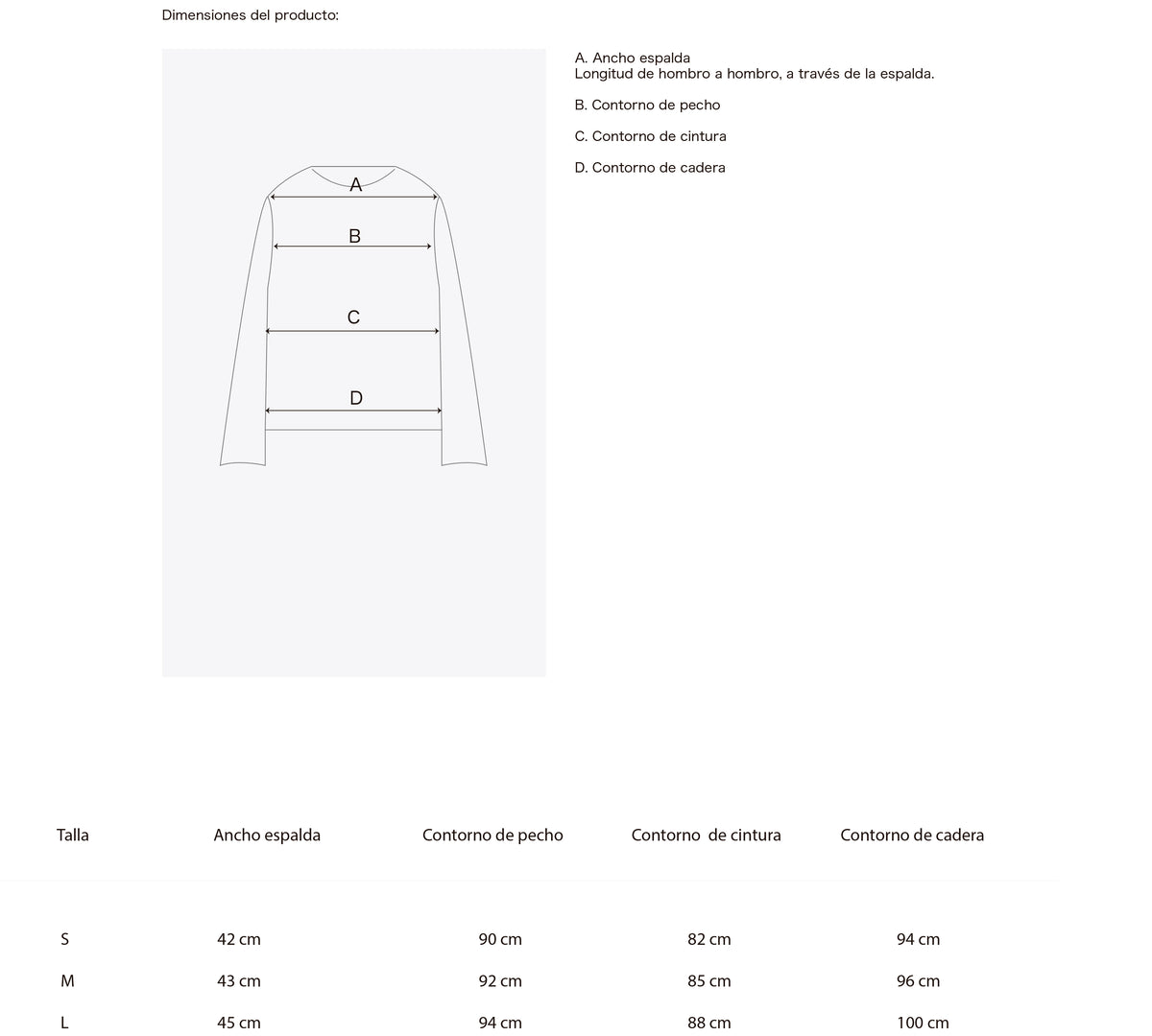 Dimensiones del producto