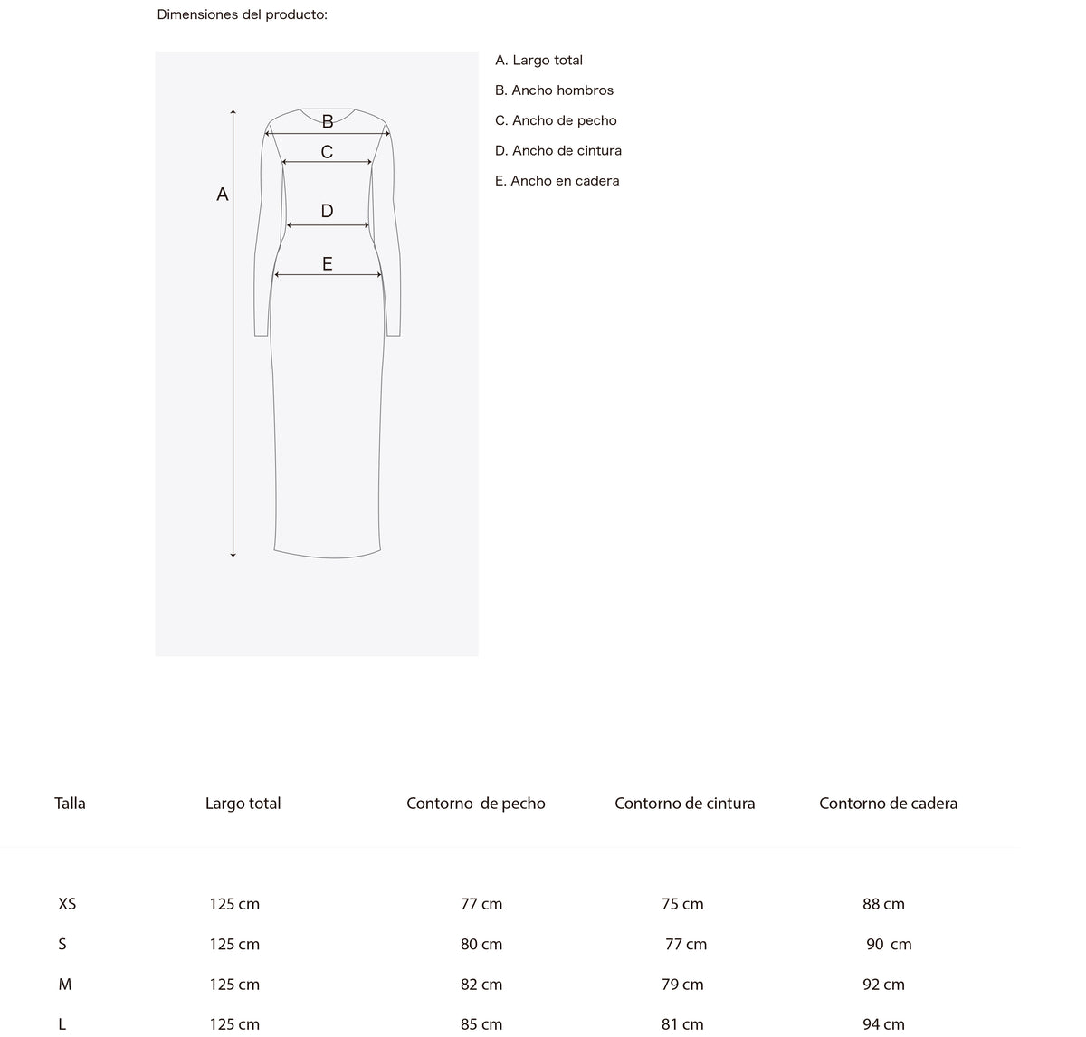 Dimensiones del producto