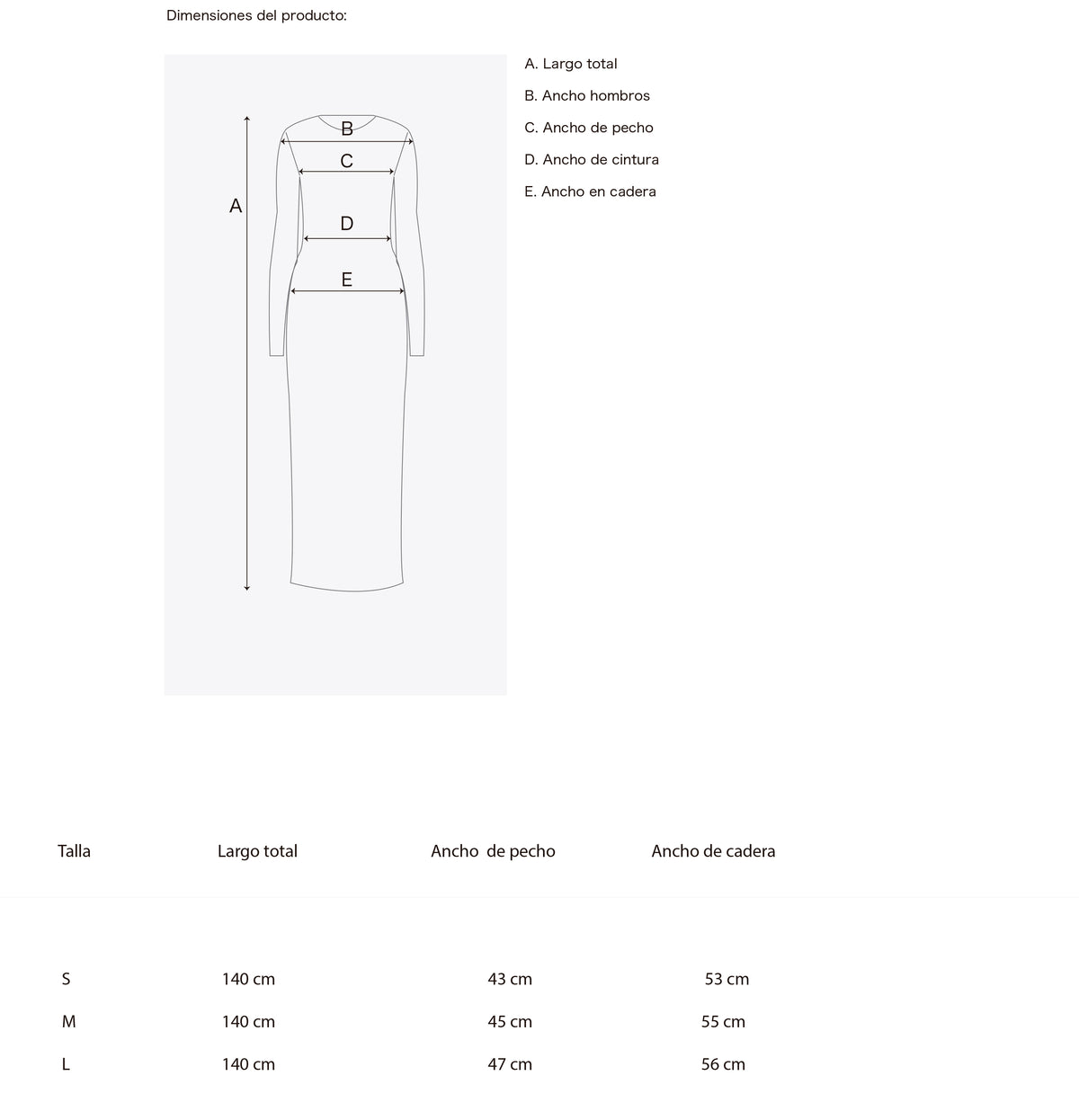 Dimensiones del producto